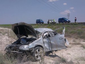 Konya'da otomobil devrildi: 1 ölü, 4 yaralı