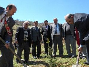 Bozkır'da 550 fidan toprakla buluşturuldu