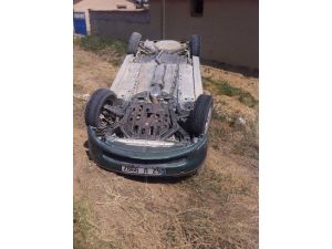 Otomobil takla attıı: 1 Yaralı