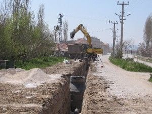 Çeltik'te kanalizasyon çalışmalarında sona doğru