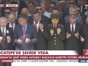 Şehit Nurettin Öztürk'e veda töreni