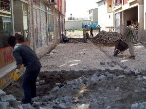 Karapınar'da yol yapım çalışmaları