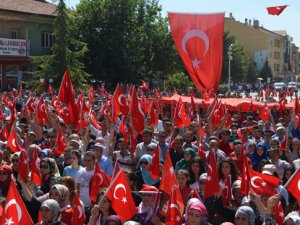 Ilgın'da teröre tepki yürüyüşü düzenlendi