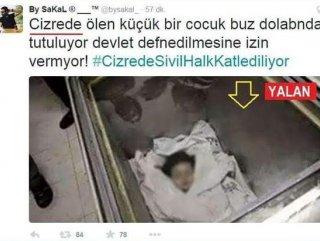 Cizre diye Gazze'de öldürülen çocuğu kullandılar