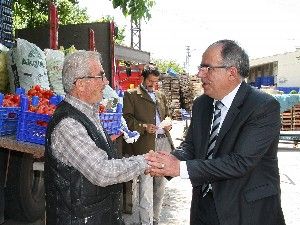 Kalaycı'da hal esnafına ziyaret