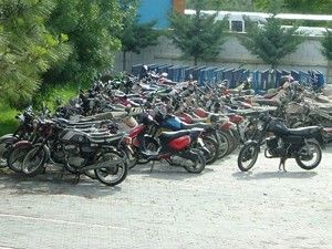 Trafikten men edilen motosikletler Milli Emlakta