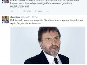 Twitter'da Cem Uzan-Ahmet Hakan kavgası