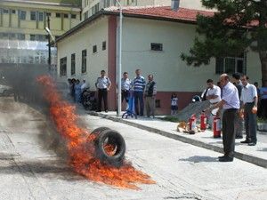 Beyşehir Devlette yangın tatbikatı