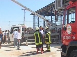 Konya'da elektriğe kapılan işçi yaralandı