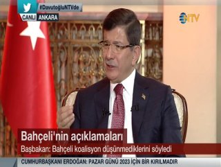 Başbakan Davutoğlu NTV'de konuştu