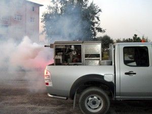 Karapınar'da ilaçlama çalışması
