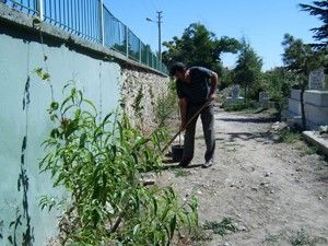 Ereğli Belediyesi mezarlıkları çiçeklendirdi
