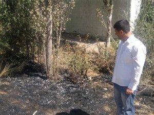 Alhan köyünde esrarengiz yangın