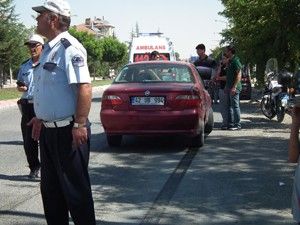 Akşehirde trafik kazası: 1 yaralı