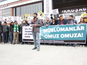 Üniversite öğrencilerinden protesto