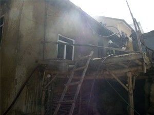 Akşehir'de ev yangını