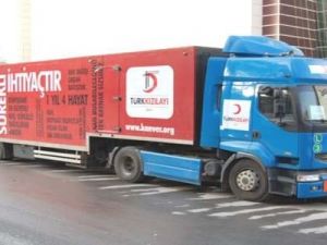 Vanda Kızılayın 15 tırı yağmalandı