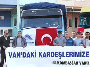 KOMBASSAN Vakfı'ndan depremzelere yardım