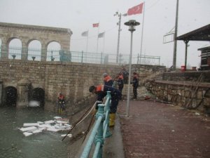 Beyşehir Gölü sahil şeridinde temizlik çalışmaları