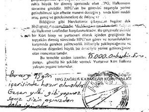 PKKdan damgalı vergi tebligatı