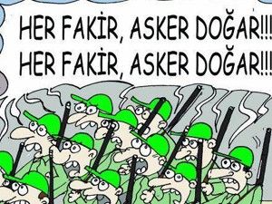 Bedelli askerlik karikatürlere yansıdı