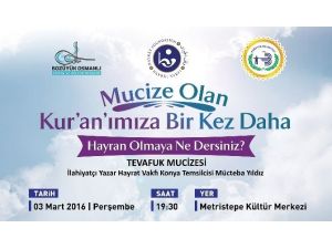 Bozüyük’te Kur’an-ı Kerim Ve Tevafuk Mucizesi Anlatılacak