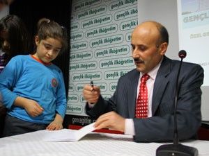 Duran Çetin, öğrencilerle söyleşti