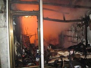 Tuhafiye dükkanında korkutan yangın