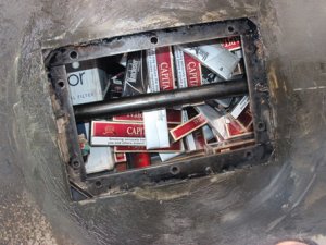 Tankerdeki zuladan 80 bin paket sigara çıktı