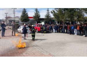 Mesleki Eğitim Merkezinde Deprem Ve Yangın Tatbikatı