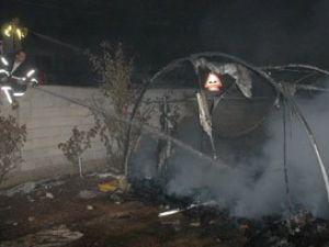 Van'da bir çadır yangını daha