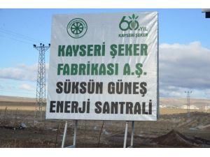 Kayseri Şeker, Güneş Enerji Yatırımı İle 2 Milyon Kwh Elektrik Üretecek