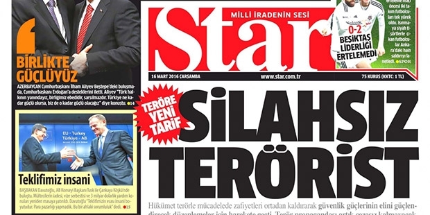 Star: Tweet, Haber ve Köşe Yazıları da Artık Terör Kapsamına Alınabilecek!