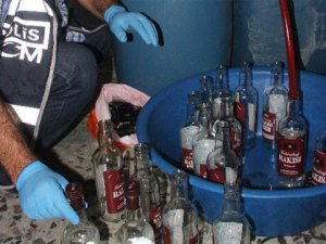 Ilgın'da 229 şişe kaçak içki yakalandı