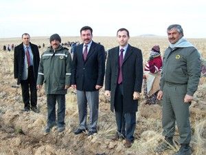 Sarayönü'nde 450 bin fidan toprakla buluşturuldu