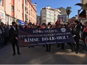 Giresun’da Teröre Karşı Birlik Yürüyüşü