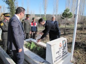 Mezarlıktaki Yangında Şehit Mezarı Zarar Görmedi