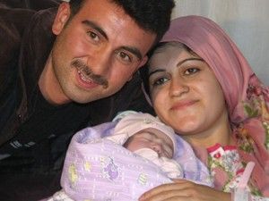 Konya'da 2012 yılının ilk bebeği