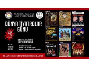 Kırklareli’nde Dünya Tiyatrolar Günü “tiyatro Şenliği” İle Kutlanacak