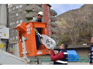 Dicle Elektrik Dağıtım, Uludere Ve Beldelerinde Aydınlatma Çalışmaları Yapıyor