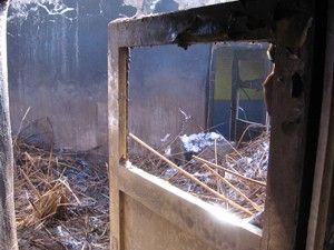 Kurtuşağı köyünde ev yangını