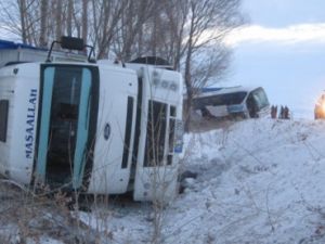 Erzurum'da feci kaza