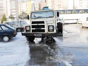 Seydişehirde tuz yerine solüsyon uygulaması