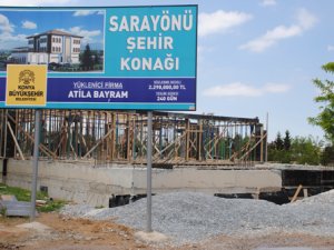Sarayönü "Şehir Konağı" inşaatı devam ediyor