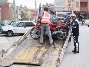 Aksaray'da motosiklet denetimleri başladı