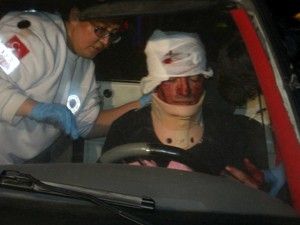 Kamyonun çarpıp kaçtığı sürücü ölümden döndü