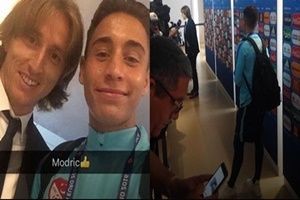Emre Mor Modric'i selfie için böyle bekledi
