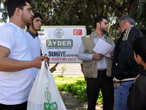 AYDERden Suriyeli mültecilere yardım