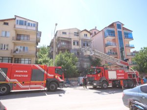 Beyşehir'de çatı yangını