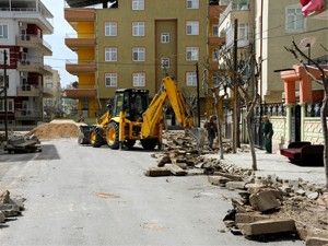 Karaman'da kaldırım çalışmaları